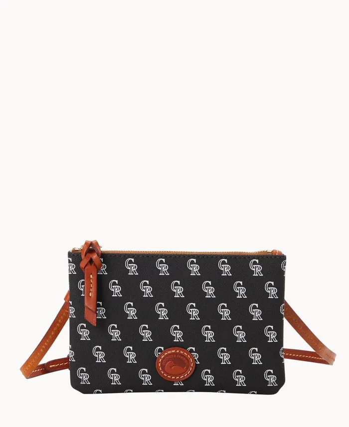 Woman MLB Rockies Top Zip Crossbody Rockies Dooney and Bourke Crossbodies
