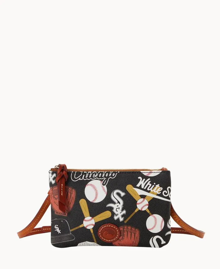 Woman MLB White Sox Top Zip Crossbody White Sox Dooney and Bourke Crossbodies