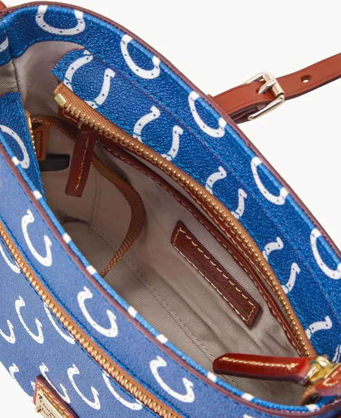 Woman NFL Colts Small Zip Crossbody Colts Dooney and Bourke Crossbodies Woman NFL Colts Small Zip Crossbody Colts Dooney and Bourke Crossbodies