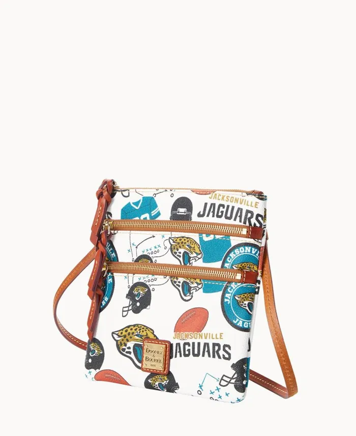Woman NFL Jaguars N S Triple Zip Crossbody Jaguars Dooney and Bourke Crossbodies Woman NFL Jaguars N S Triple Zip Crossbody Jaguars Dooney and Bourke Crossbodies