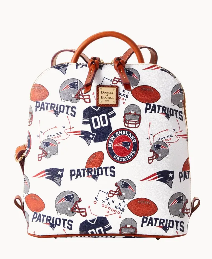 Woman NFL Patriots Zip Pod Backpack Patriots Dooney and Bourke Backpacks