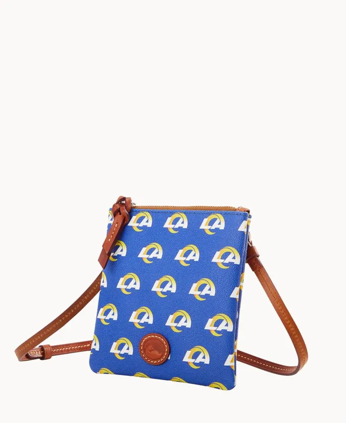 Woman NFL Rams Small North South Top Zip Crossbody Rams Dooney and Bourke Crossbodies Woman NFL Rams Small North South Top Zip Crossbody Rams Dooney and Bourke Crossbodies