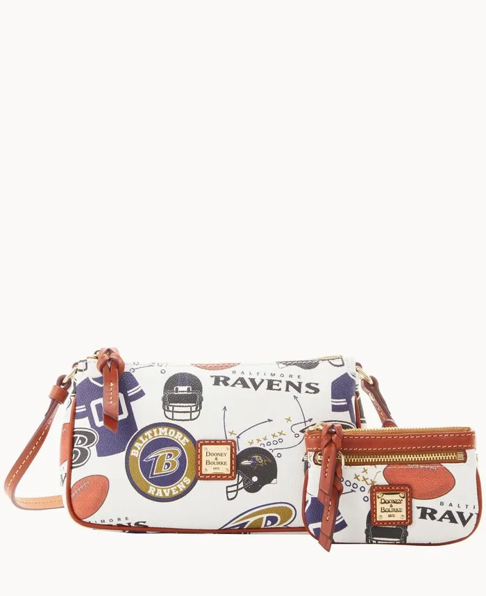 Woman NFL Ravens Lexi Crossbody Sm Coin Case Ravens Dooney and Bourke Crossbodies