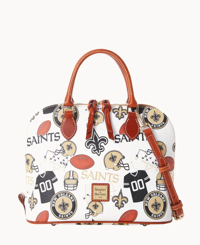 Woman NFL Saints Zip Zip Satchel Saints Dooney and Bourke Satchels