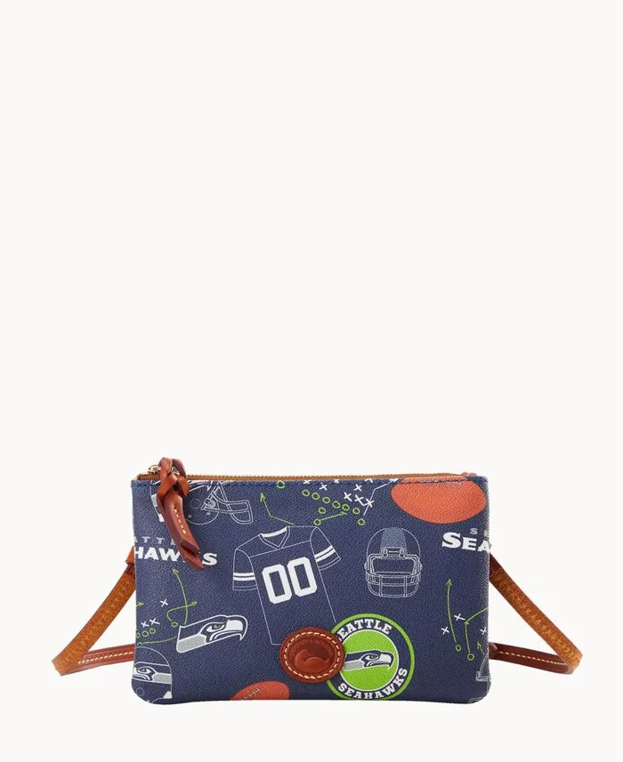 Woman NFL Seahawks Top Zip Crossbody Seahawks Dooney and Bourke Crossbodies