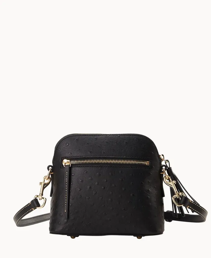 Woman Ostrich Domed Crossbody Black Dooney and Bourke Crossbodies Woman Ostrich Domed Crossbody Black Dooney and Bourke Crossbodies