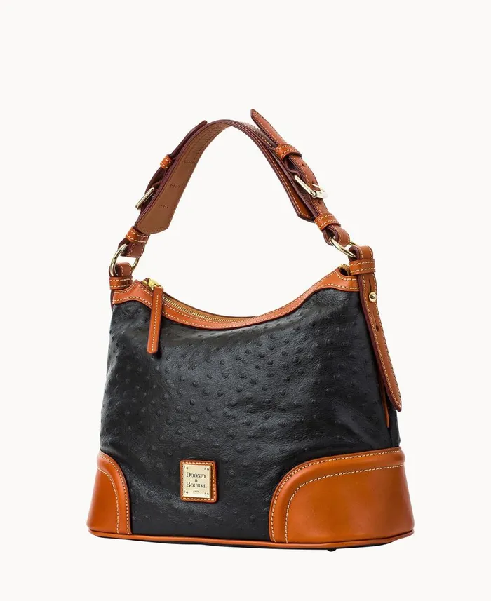 Woman Ostrich Hobo Black Dooney and Bourke Shoulder Bags Woman Ostrich Hobo Black Dooney and Bourke Shoulder Bags