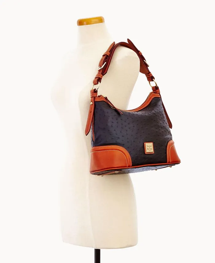 Woman Ostrich Hobo Black Dooney and Bourke Shoulder Bags Woman Ostrich Hobo Black Dooney and Bourke Shoulder Bags