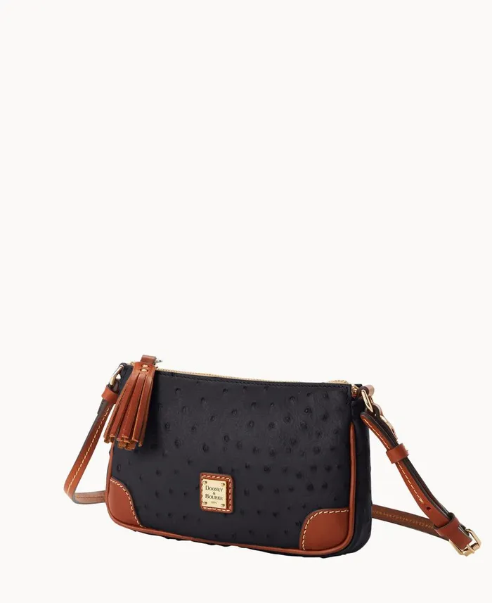 Woman Ostrich Slim Crossbody Black Dooney and Bourke Crossbodies Woman Ostrich Slim Crossbody Black Dooney and Bourke Crossbodies