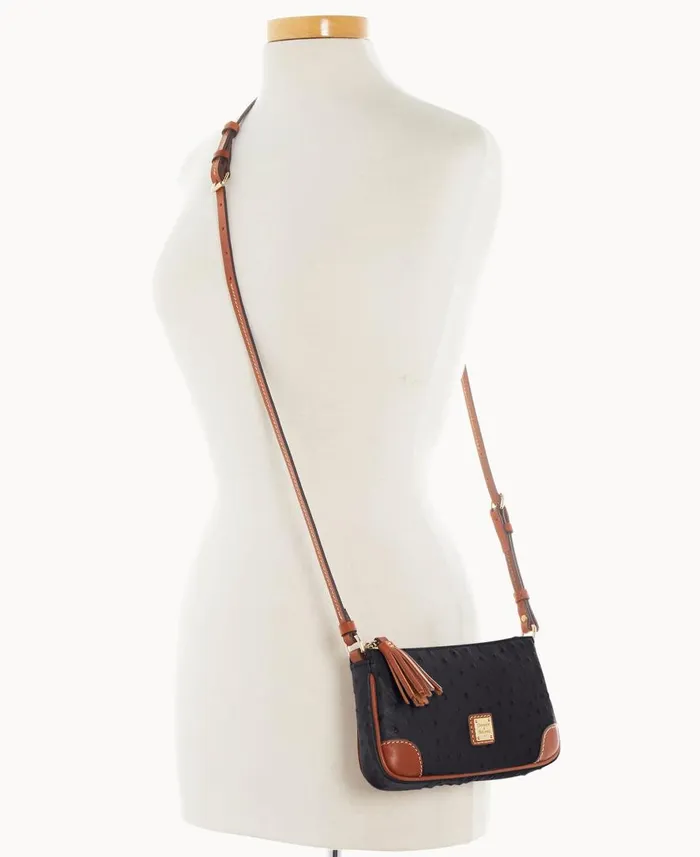 Woman Ostrich Slim Crossbody Black Dooney and Bourke Crossbodies Woman Ostrich Slim Crossbody Black Dooney and Bourke Crossbodies