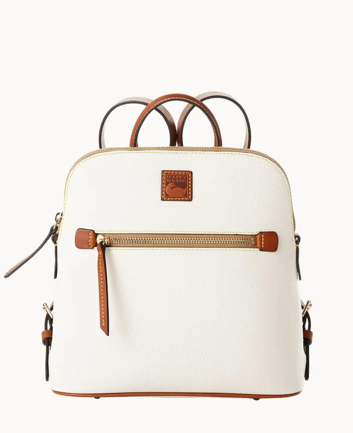Woman Pebble Grain Backpack White Dooney and Bourke Backpacks