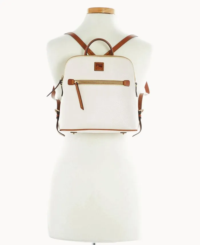 Woman Pebble Grain Backpack White Dooney and Bourke Backpacks Woman Pebble Grain Backpack White Dooney and Bourke Backpacks