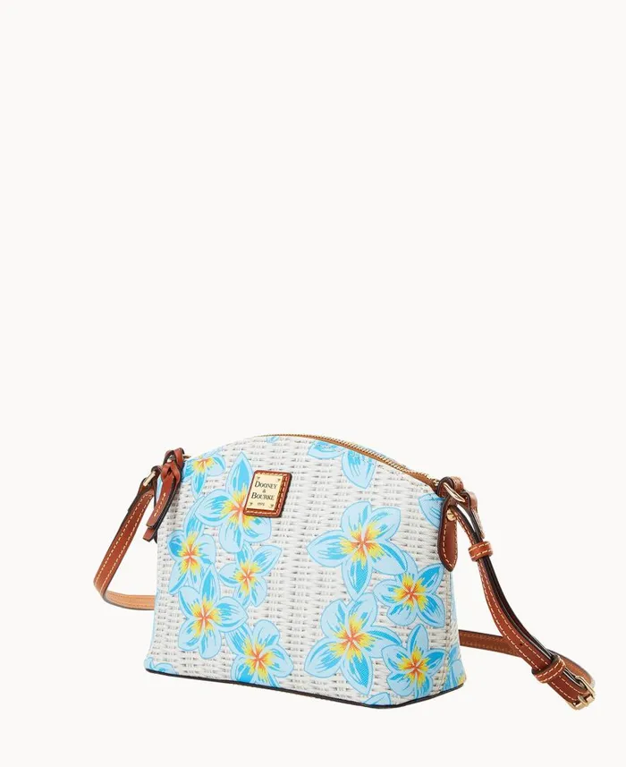 Woman Plumeria Suki Crossbody Sky Blue White Dooney and Bourke Crossbodies Woman Plumeria Suki Crossbody Sky Blue White Dooney and Bourke Crossbodies