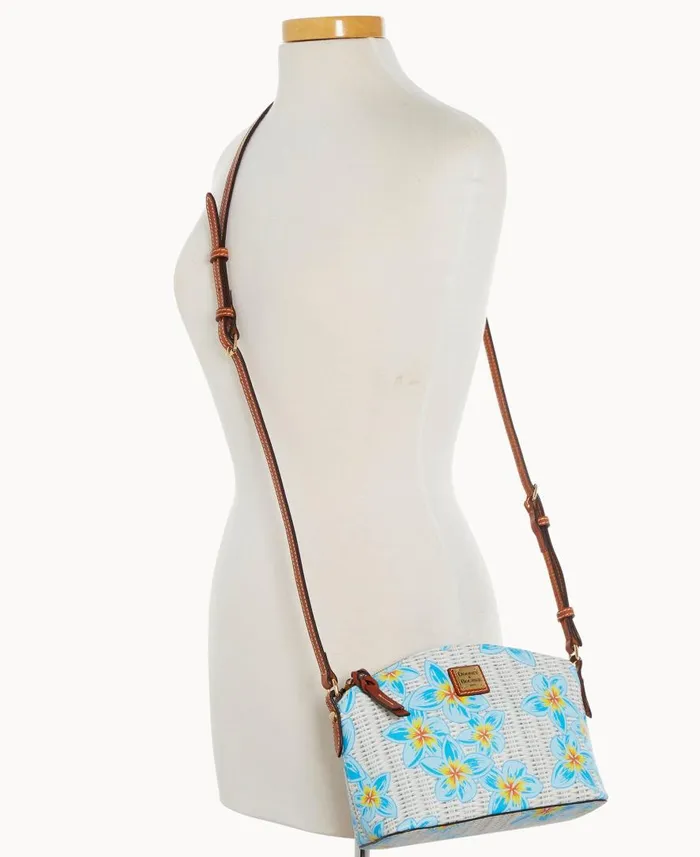 Woman Plumeria Suki Crossbody Sky Blue White Dooney and Bourke Crossbodies Woman Plumeria Suki Crossbody Sky Blue White Dooney and Bourke Crossbodies