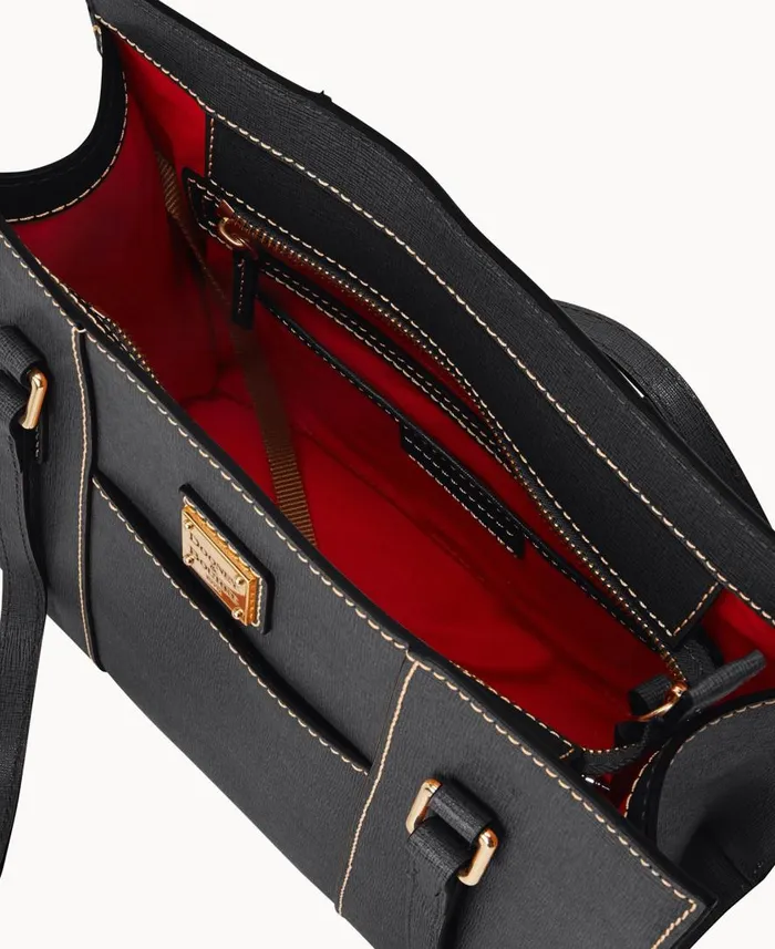 Woman Saffiano Charlotte Black Black Dooney and Bourke Shoulder Bags Woman Saffiano Charlotte Black Black Dooney and Bourke Shoulder Bags