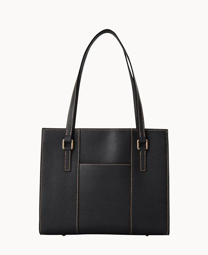 Woman Saffiano Charlotte Black Black Dooney and Bourke Shoulder Bags Woman Saffiano Charlotte Black Black Dooney and Bourke Shoulder Bags