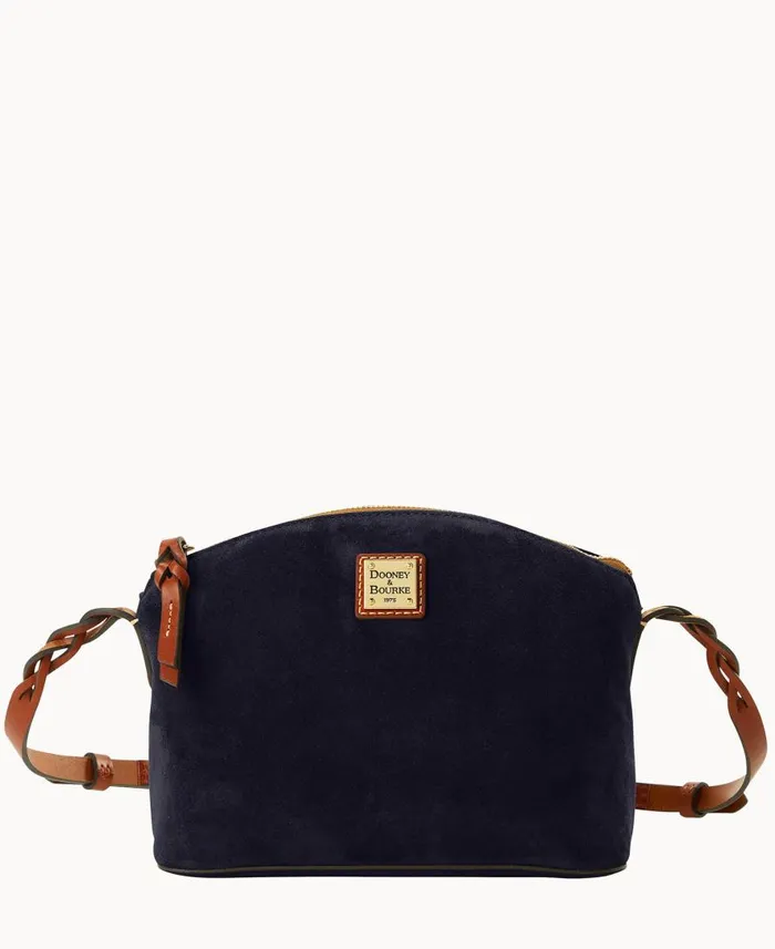 Woman Suede Penny Crossbody Navy Dooney and Bourke Crossbodies