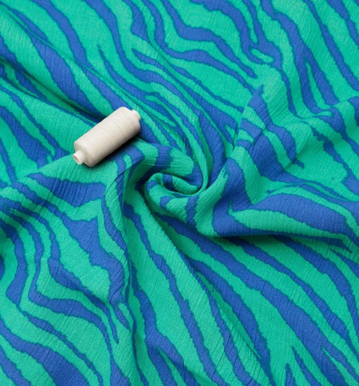 Women 2m Crinkle Viscose Fabric Cut 8211 Blue Print Promod Fabric Cuts And Patterns Women 2m Crinkle Viscose Fabric Cut 8211 Blue Print Promod Fabric Cuts And Patterns