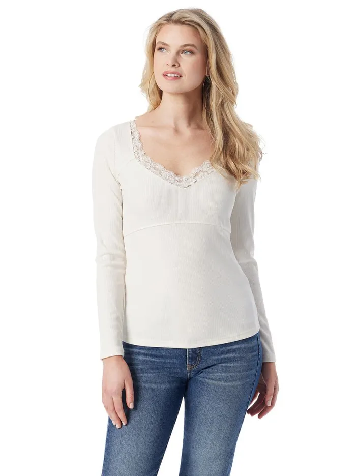 Women Abbey Sweatheart Top In Gardenia Jessica Simpson Tops and Tees