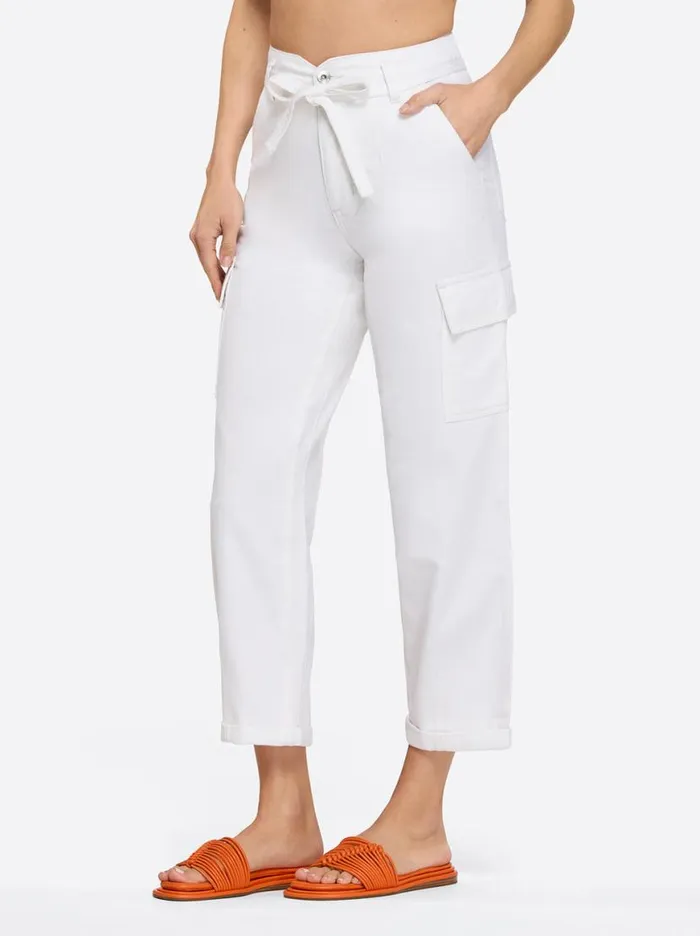 Women Allie Utility Bottom In White Jessica Simpson Bottoms