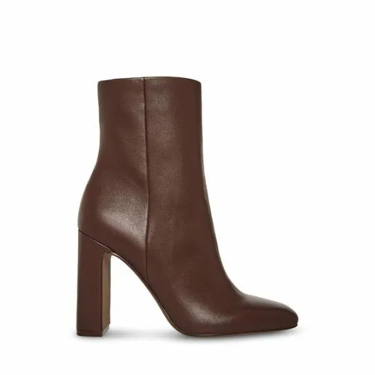 Women ALLISON BROWN LEATHER Brown Leather Steve Madden Boots and Booties