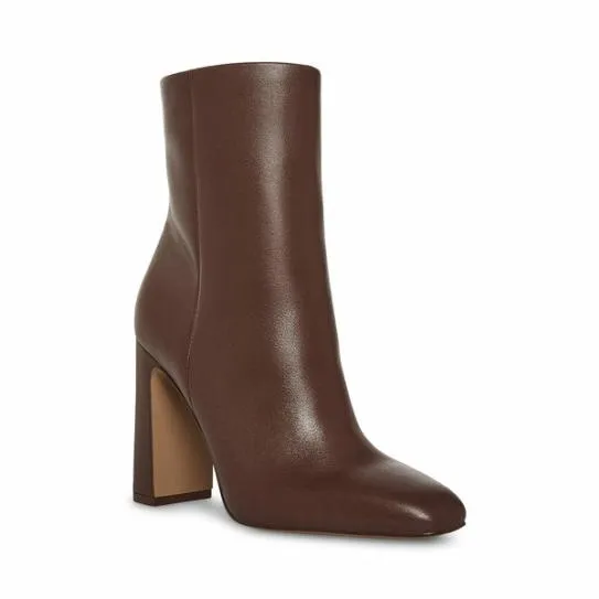 Women ALLISON BROWN LEATHER Brown Leather Steve Madden Boots and Booties Women ALLISON BROWN LEATHER Brown Leather Steve Madden Boots and Booties