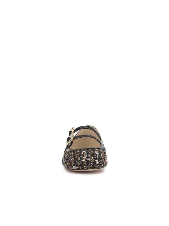 Women Allista Buckle Ballet Flat In Sparkle Tweed Jessica Simpson Flats