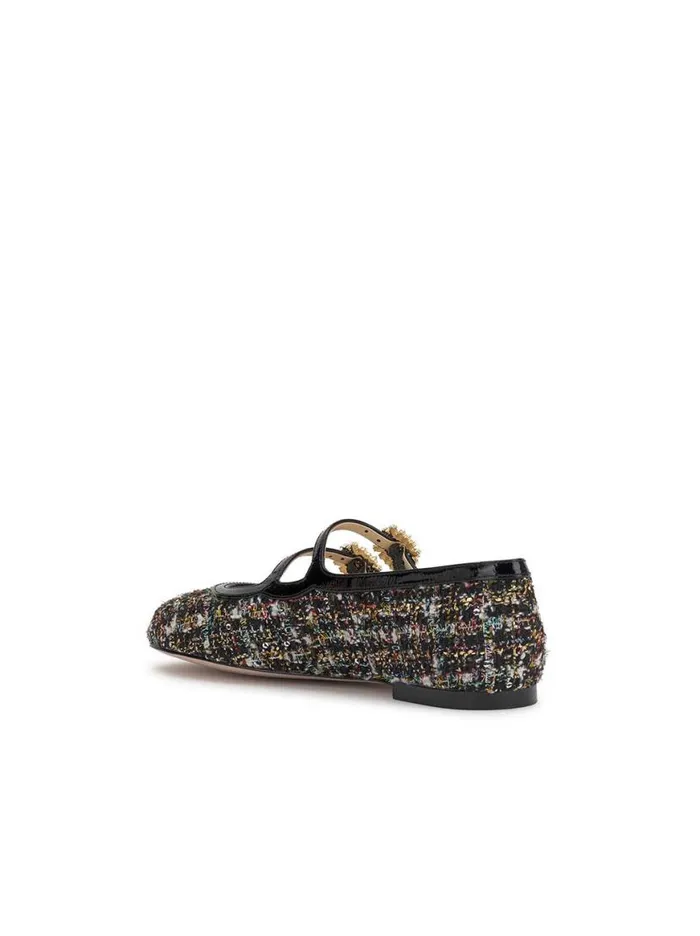 Women Allista Buckle Ballet Flat In Sparkle Tweed Jessica Simpson Flats