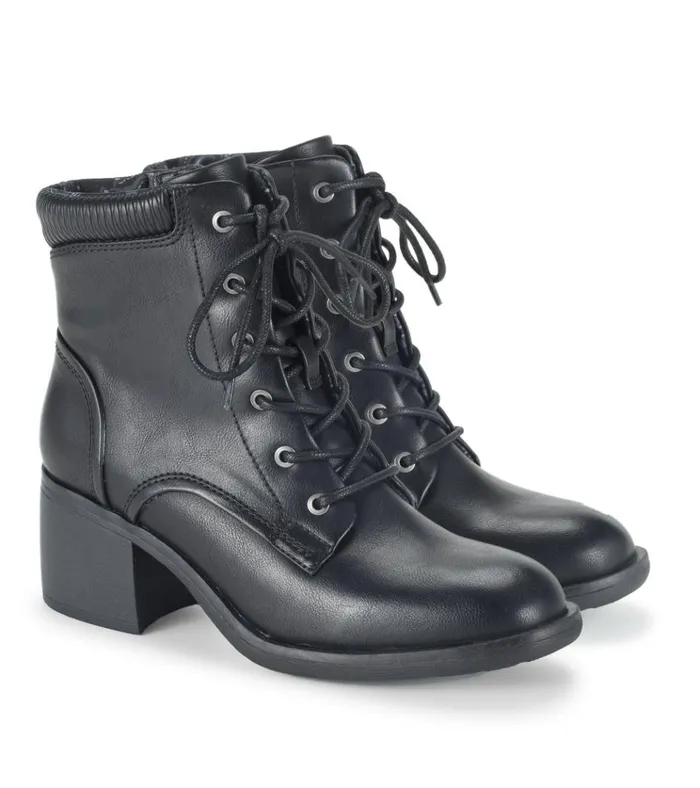 Women Allister Lace Up Bootie Black Baretraps Booties