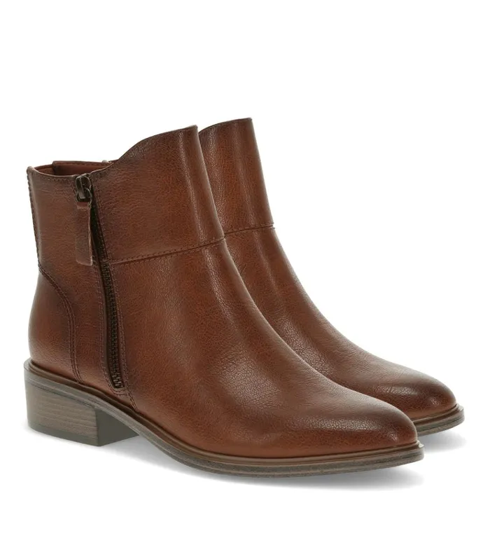 Women Alona Block Heel Bootie Cognac Baretraps Booties