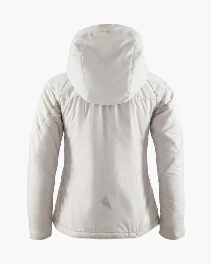 Women Alv Primaloft Hooded Jacket Silver Creme Klttermusen Down and Insulated Jackets