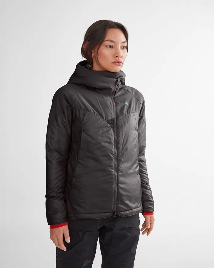 Women Alv Primaloft Hooded Jacket Silver Creme Klttermusen Down and Insulated Jackets