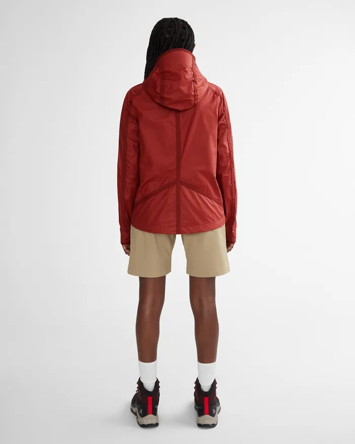 Women Ansur Hooded Katla Cotton Jacket Rose Red Klttermusen Wind Resistant Jackets