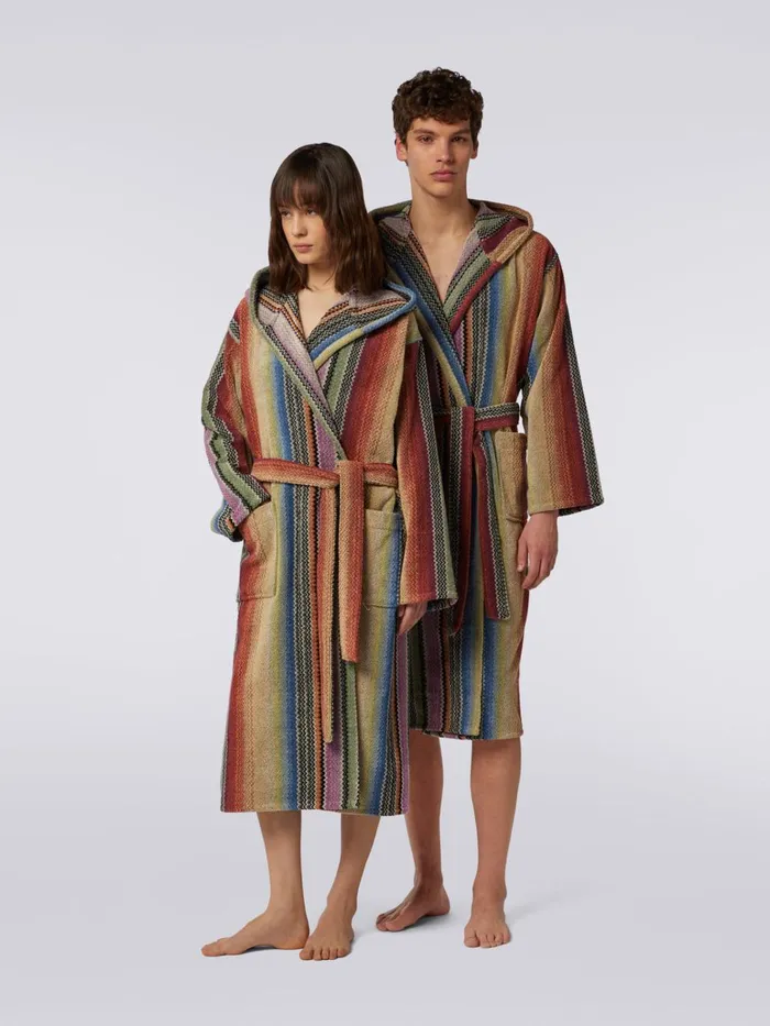 Women Archie Hooded Bathrobe Multicoloured Missoni Bathrobes Women Archie Hooded Bathrobe Multicoloured Missoni Bathrobes