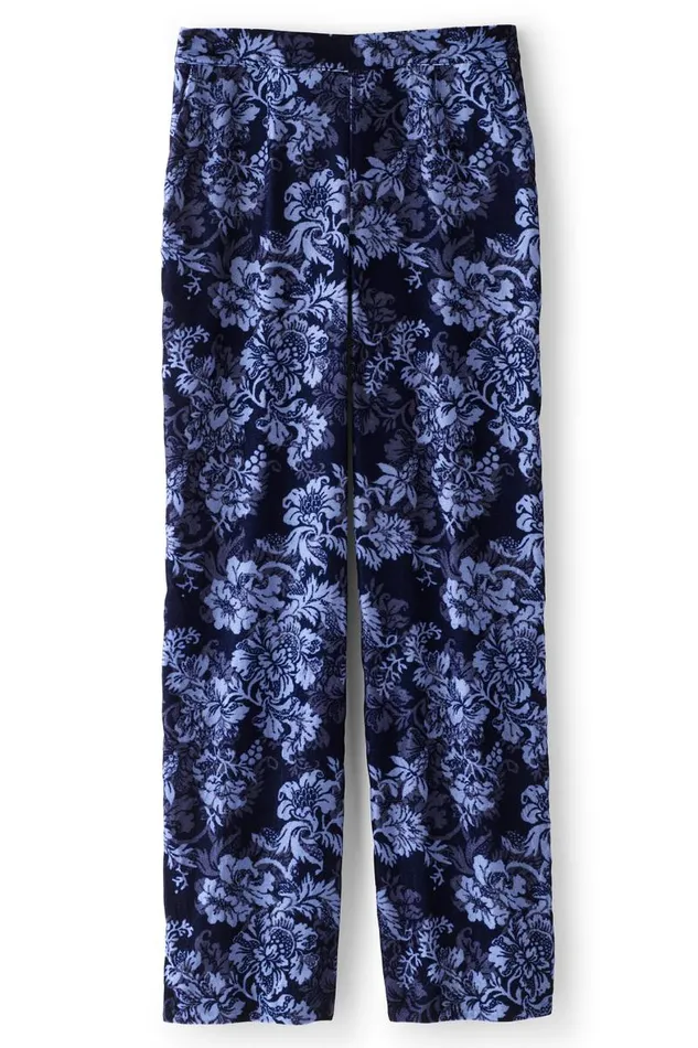 Women Aria Velvet Wide Leg Pants Cabernet Soft Surroundings Pants