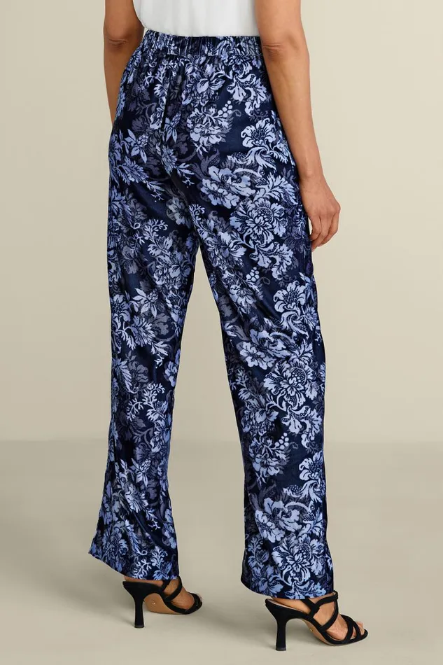 Women Aria Velvet Wide Leg Pants Cabernet Soft Surroundings Pants