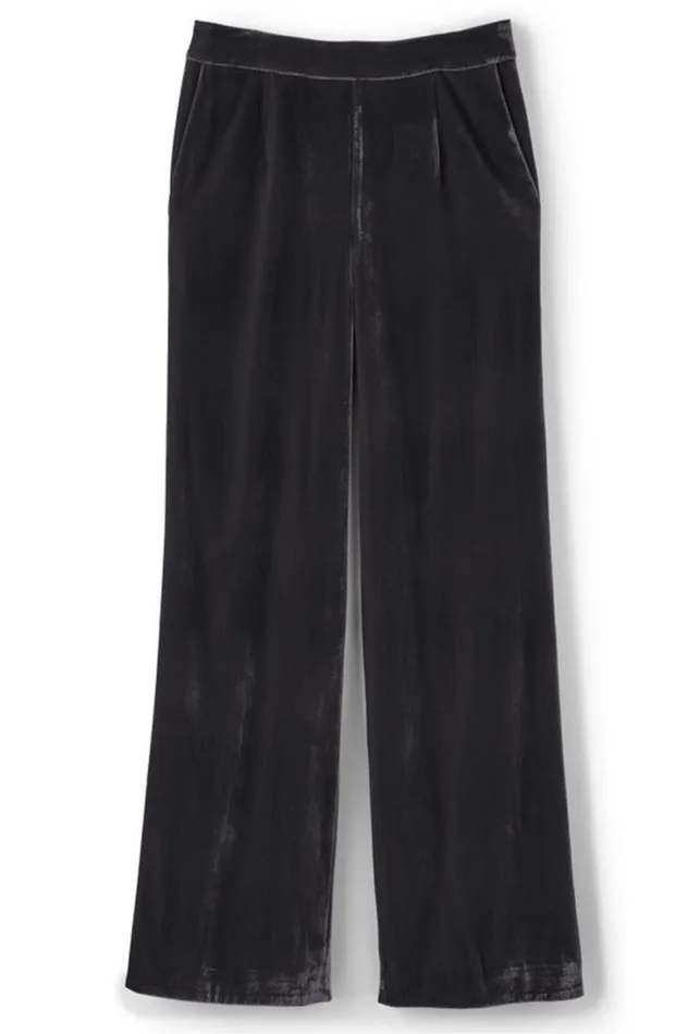 Women Aria Velvet Wide Leg Pants Cabernet Soft Surroundings Pants