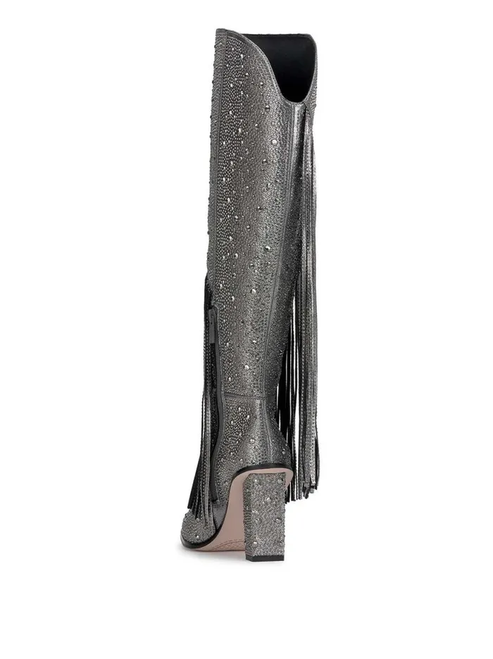 Women Asire Fringe Boot In Pewter Jessica Simpson Boots and Booties