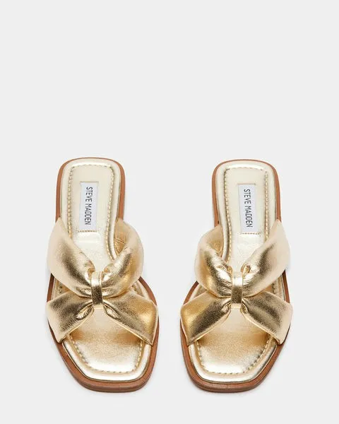 Women AVIANNA GOLD LEATHER Gold Leather Steve Madden Sandals Women AVIANNA GOLD LEATHER Gold Leather Steve Madden Sandals