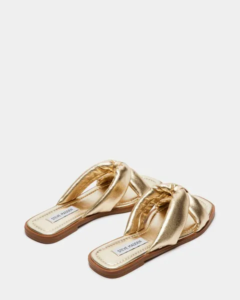 Women AVIANNA GOLD LEATHER Gold Leather Steve Madden Sandals Women AVIANNA GOLD LEATHER Gold Leather Steve Madden Sandals