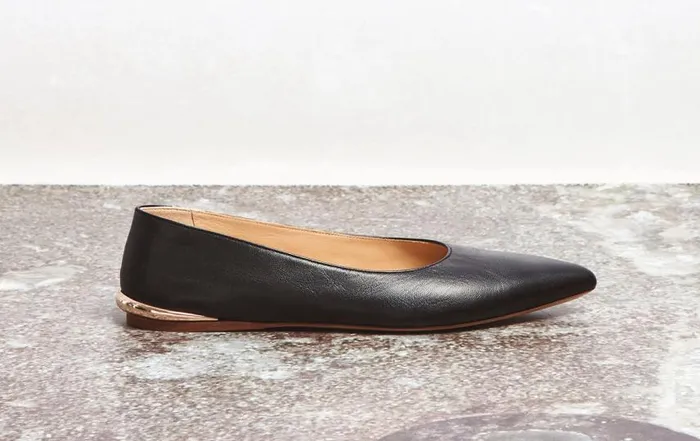 Women Ballet Flats Gabriela Hearst Fleur Ballerina Flat In Black Leather