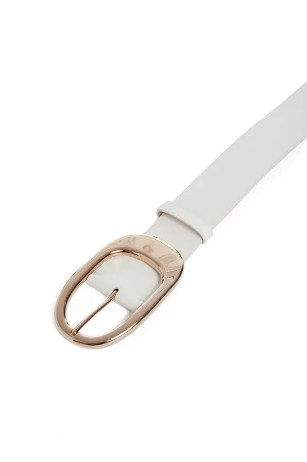 Women Belts Gabriela Hearst Lozewce Belt In White Leather