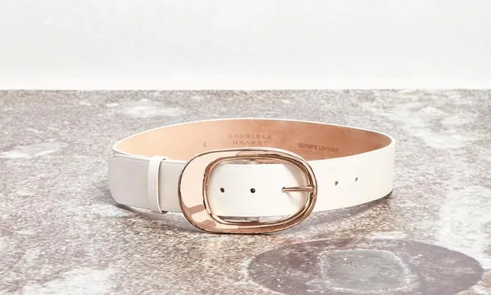 Women Belts Gabriela Hearst Lozewce Belt In White Leather