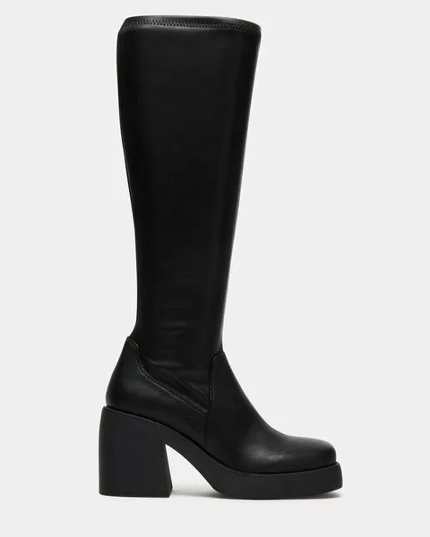 Women BERKLEIGH BLACK WIDE CALF Black Steve Madden Boots and Booties