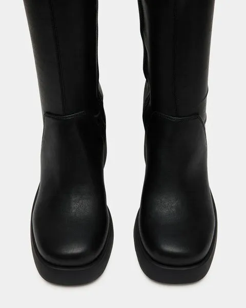 Women BERKLEIGH BLACK WIDE CALF Black Steve Madden Boots and Booties Women BERKLEIGH BLACK WIDE CALF Black Steve Madden Boots and Booties