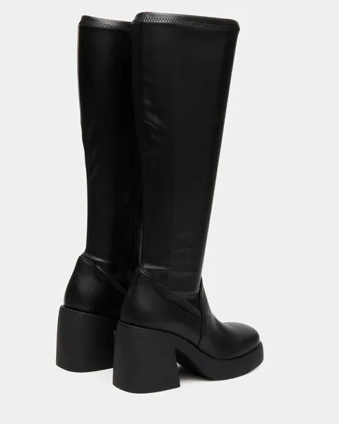 Women BERKLEIGH BLACK WIDE CALF Black Steve Madden Boots and Booties Women BERKLEIGH BLACK WIDE CALF Black Steve Madden Boots and Booties