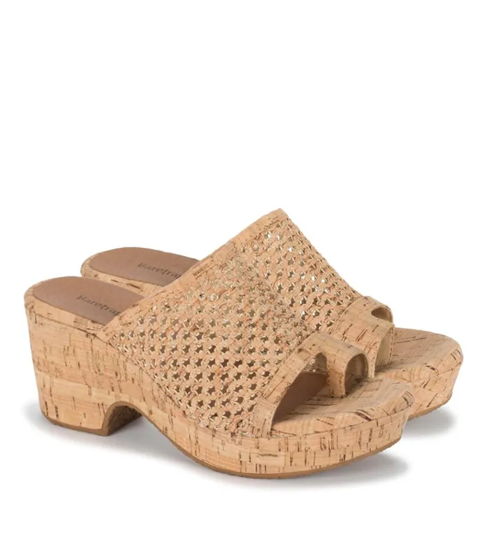 Women Bethie Wedge Sandal Natural Cork Baretraps Slides and Slip On Sandals