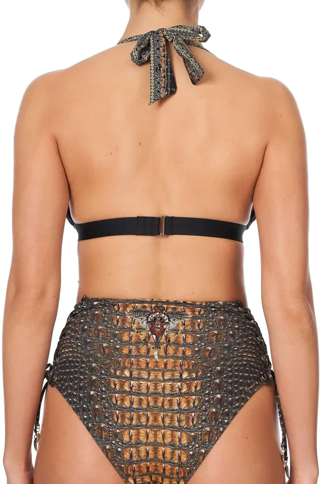 Women Bikinis Camilla High Tri With D Ring Solid Black