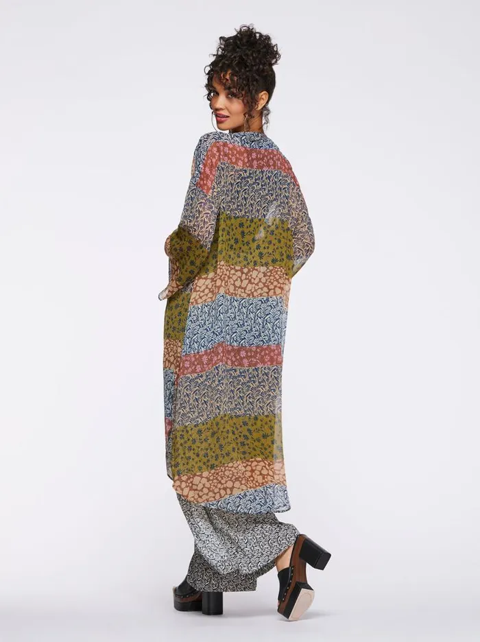 Women Blaine Kimono In Blooming Patchwork Jessica Simpson Jackets Blazers and Kimonos