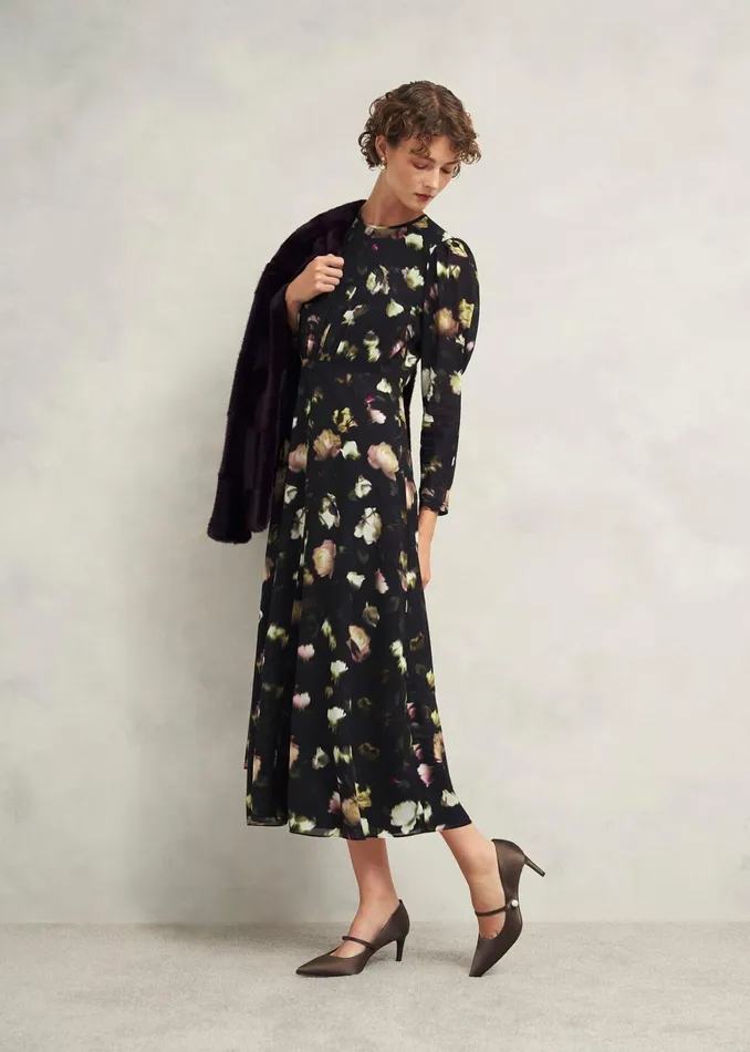 Women Blake Mary Jane Satin Courts Deep Brown Hobbs Court Shoes